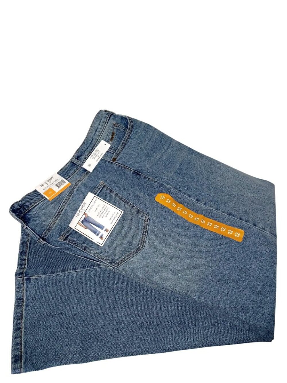 NWT Jeans Wide Leg High Rise Light Wash Casual Streetwear Nine West Women's Sz12